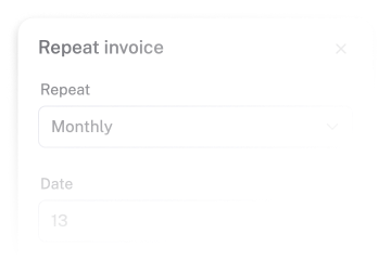 Recurring invoices