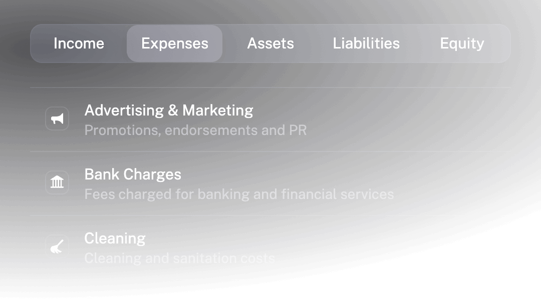 Chart of accounts