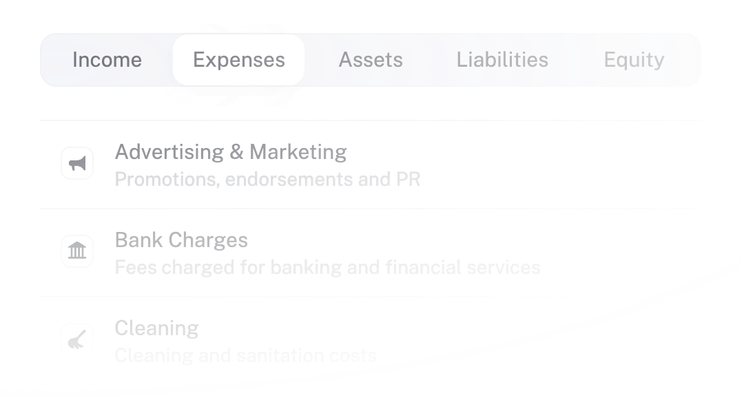 Chart of accounts