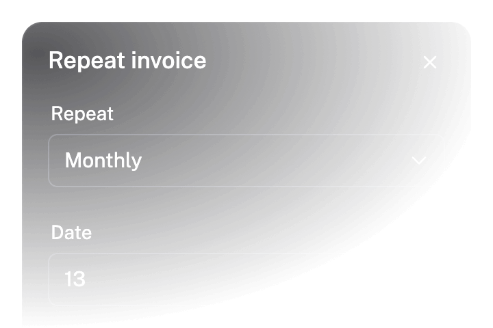 Recurring invoices