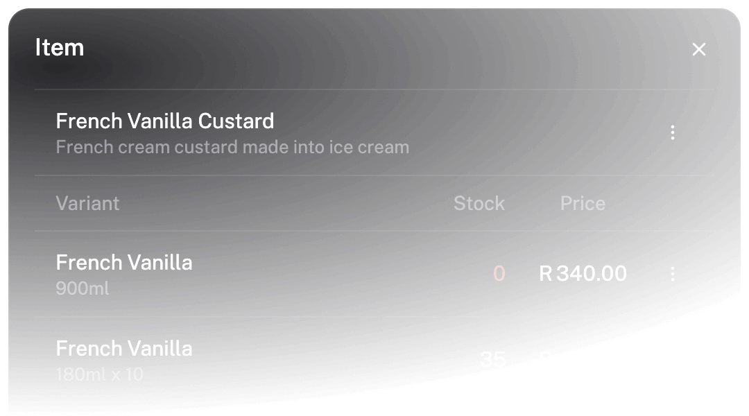 Product variants
